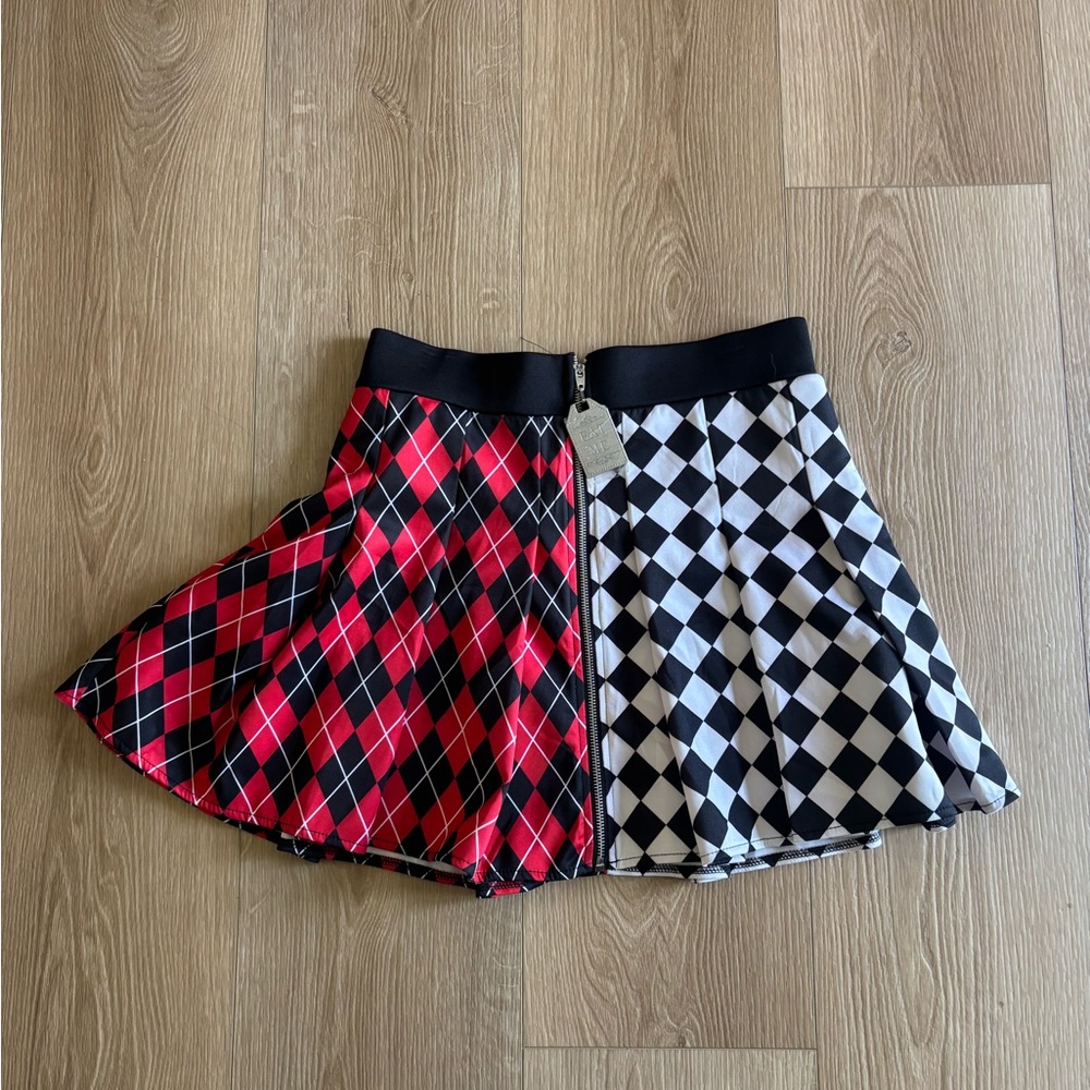 Body Rage Two Toned Plaid/Checkered Skirt
